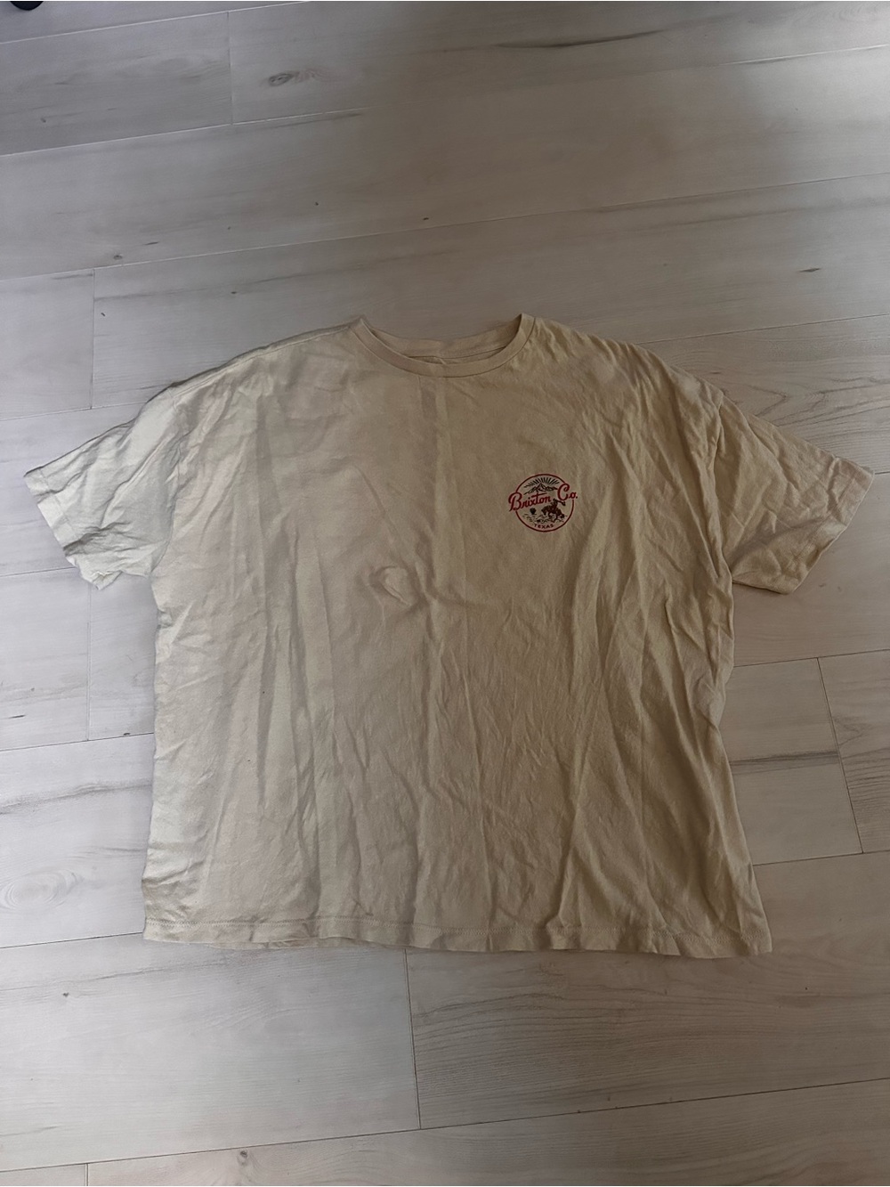 Brixton Cream Short Sleeve Tee Size Medium 0065